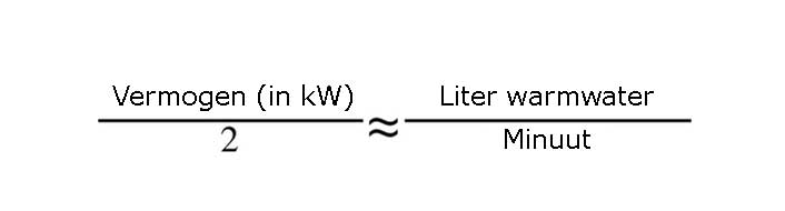 elektrische boiler vermogen